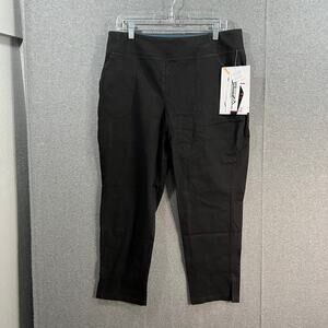 Women with Control Prime Stretch Denim Tummy Control Pant Black, Petite Large